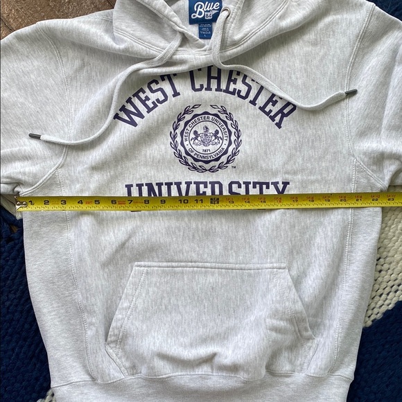 Blue 84 Gray Collegiate West Chester University Sweatshirt Hoodie - Picture 3 of 6